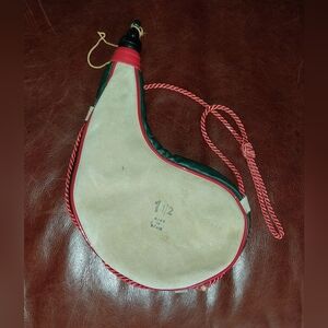Spanish Bota Suede Leather Water Wine Canteen 1.5L Made in Spain